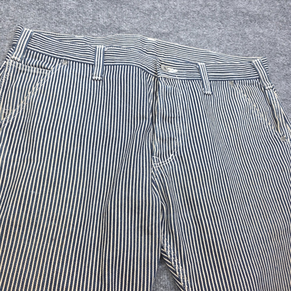 KOJIMA GENES Pants Jeans Men's 38 (FITS 36 x 31) Pin Stripe Heavy Cotton